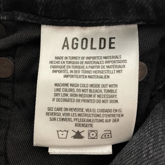 Agolde VINTAGE HIGH RISE BOOT Women’s Size 23 Black TECHNIQUE Wash NEW Tiny Flaw - Picture 7 of 10